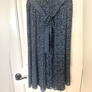 Zara pleated midi skirt printed polka dots